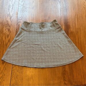 Loft Plaid Knit Flippy Skirt Women SZ M